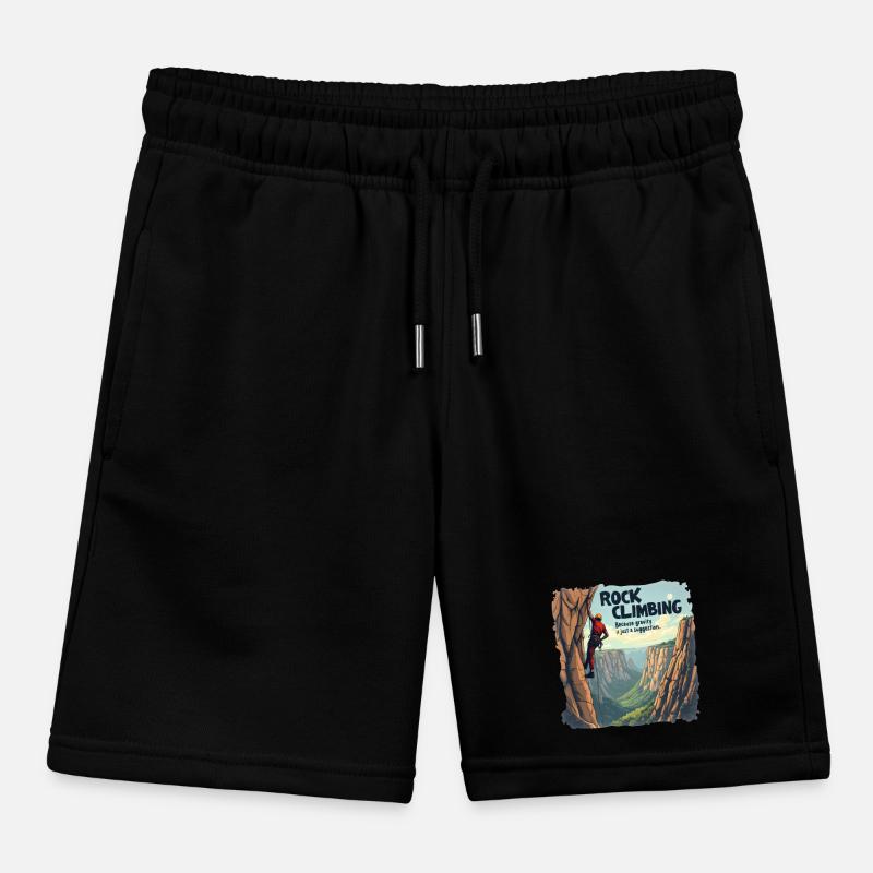 Climbing - Because Gravity Is Just a Suggestion Kids Organic Sweat Shorts by Stanley/Stella