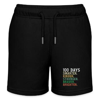 100 Days of School Smarter - 100th Days Of School - Short de jogging enfant bio Stanley/Stella - noir - Devant