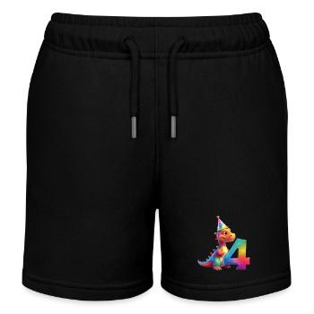 DINO 4 ANS DINOSAURE 4E ANNIVERSAIRE - Short de jogging enfant bio Stanley/Stella - noir - Devant