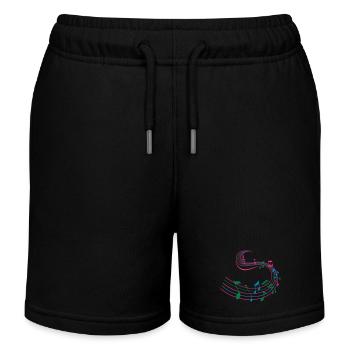 Musik - Kinder Organic Joggingshorts Mini Bolter von Stanley/Stella - Schwarz - Vorne