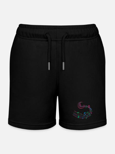 Musik - Kinder Organic Joggingshorts Mini Bolter von Stanley/Stella - Schwarz