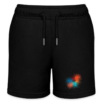 Explosion der Farben - Kinder Organic Joggingshorts Mini Bolter von Stanley/Stella - Schwarz - Vorne
