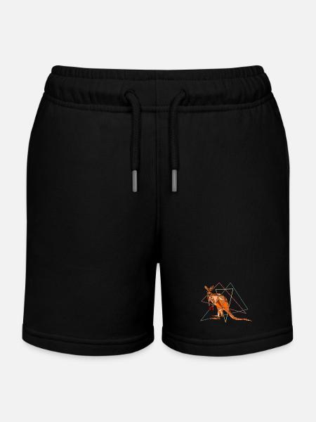 Kangourou ! - Short de jogging enfant bio Stanley/Stella - noir