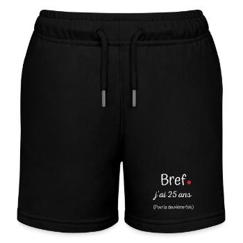 Bref jai 25 ans deuxième fois - Short de jogging enfant bio Stanley/Stella - noir - Devant