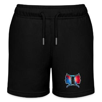 Zodiac | Gemini sign - Kids Organic Sweat Shorts by Stanley/Stella - black - Front