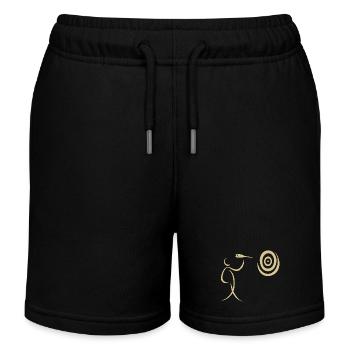 Joueur de fléchettes minimaliste avec fléchette et fléchette - Short de jogging enfant bio Stanley/Stella - noir - Devant