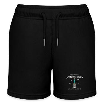 Ich denk an dich, Lieblingsort, Hamburger Michel - Kinder Organic Joggingshorts Mini Bolter von Stanley/Stella - Schwarz - Vorne