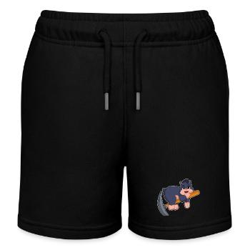 Minage de pioche de mineur taupe - Short de jogging enfant bio Stanley/Stella - noir - Devant