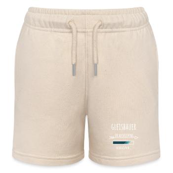 Gleisbauer Ausbildung Beruf Geschenk - Kinder Organic Joggingshorts Mini Bolter von Stanley/Stella - Natur - Vorne