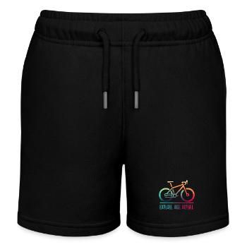 Explore Ride Repeat - ein Projekt für den Radfahrer - Kinder Organic Joggingshorts Mini Bolter von Stanley/Stella - Schwarz - Vorne