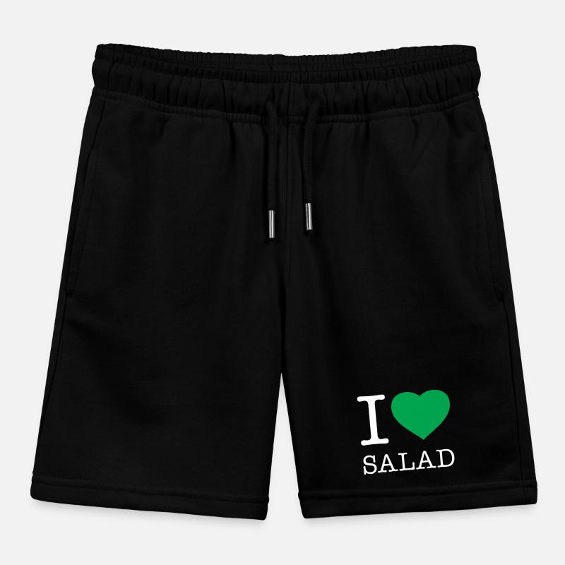 I LOVE SALAD Kids Organic Sweat Shorts by Stanley/Stella