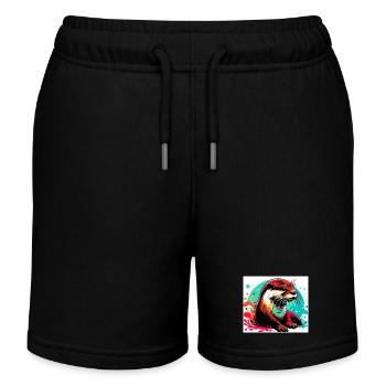 Otter - Kinder Organic Joggingshorts Mini Bolter von Stanley/Stella - Schwarz - Vorne