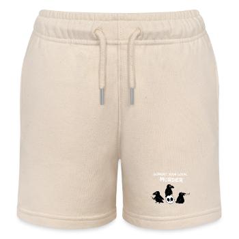 Support your local murder - Kids Organic Sweat Shorts by Stanley/Stella - soft Ecru - Front