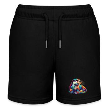 Otter - Kinder Organic Joggingshorts Mini Bolter von Stanley/Stella - Schwarz - Vorne