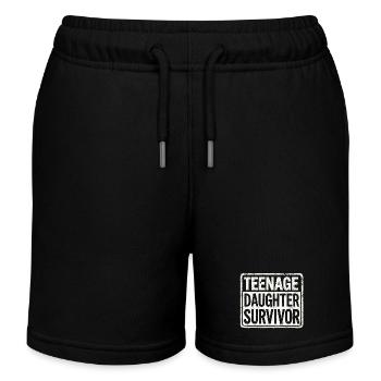 Teenage Daughter Survivor – Lustiges Eltern-Design - Kinder Organic Joggingshorts Mini Bolter von Stanley/Stella - Schwarz - Vorne