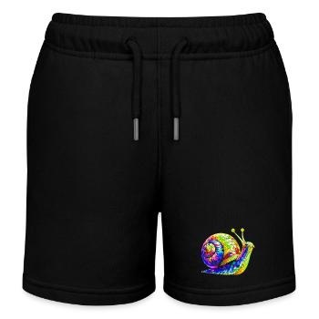 Schnecke - Kinder Organic Joggingshorts Mini Bolter von Stanley/Stella - Schwarz - Vorne