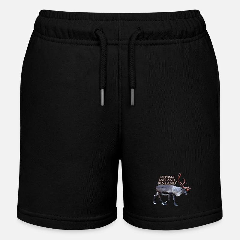 Laponie - Short de jogging enfant bio Stanley/Stella - noir