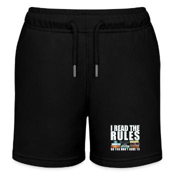 Brettspiele lustiger Spruch - Regeln gelesen - Kinder Organic Joggingshorts Mini Bolter von Stanley/Stella - Schwarz - Vorne