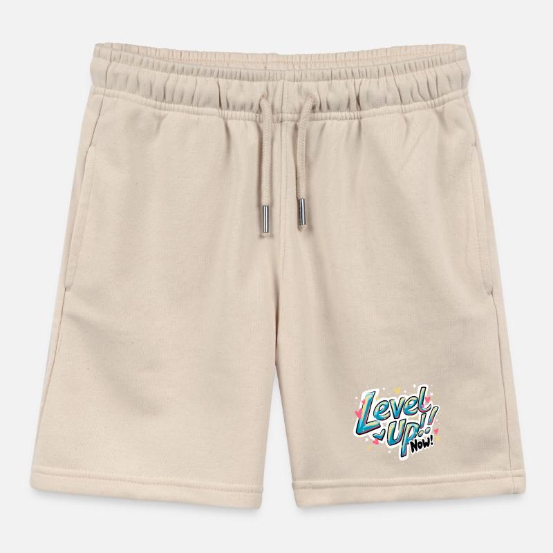 Vibrant Inspirant 'Level up now !' Conception du devis Short de jogging enfant bio Stanley/Stella