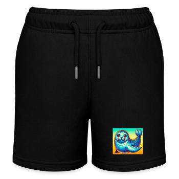 Siegel - Kinder Organic Joggingshorts Mini Bolter von Stanley/Stella - Schwarz - Vorne