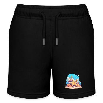 Étoile de mer Étoile de mer - Short de jogging enfant bio Stanley/Stella - noir - Devant