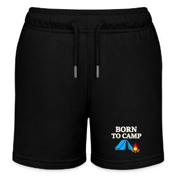 Né pour camper - Short de jogging enfant bio Stanley/Stella - noir - Devant