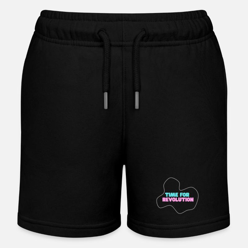 Néo-typotype : l’heure de la révolution - Short de jogging enfant bio Stanley/Stella - noir