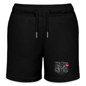 Weihnachten in New York, Kunstmuseum Handzeichnung - Kinder Organic Joggingshorts Mini Bolter von Stanley/Stella - Schwarz - Vorne