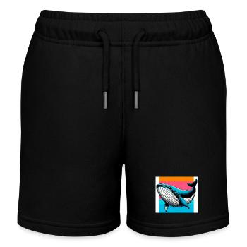 Wal - Kinder Organic Joggingshorts Mini Bolter von Stanley/Stella - Schwarz - Vorne
