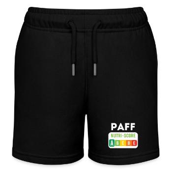 PAFF Nutriscore A – Offbeat humour - Kids Organic Sweat Shorts by Stanley/Stella - black - Front