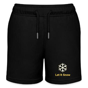 Flocon de neige doré - Laissez-le neiger - Short de jogging enfant bio Stanley/Stella - noir - Devant