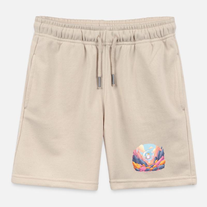 Boule de chat dans le canyon coloré Short de jogging enfant bio Stanley/Stella