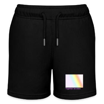 Pride / CSD / LGBTQ+ Design "together we shine" - Kinder Organic Joggingshorts Mini Bolter von Stanley/Stella - Schwarz - Vorne