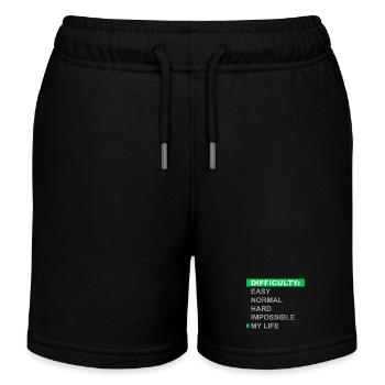Mode de difficulté – Ma vie - Short de jogging enfant bio Stanley/Stella - noir - Devant