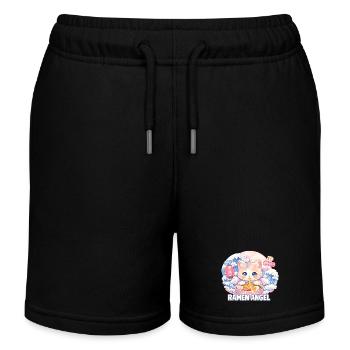 Japon Cat Ramen Nouilles Motif Vague Rétro - Short de jogging enfant bio Stanley/Stella - noir - Devant