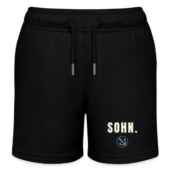 FILS. Édition Succès – Ancre Bleu Pierre - Short de jogging enfant bio Stanley/Stella - noir - Devant