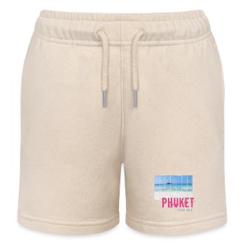 Phuket en Thaïlande Souvenir vintage de vacances à la plage - Short de jogging enfant bio Stanley/Stella - écru doux - Devant