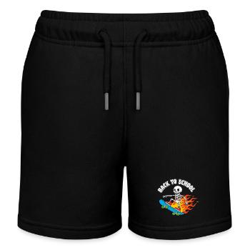 Skate squelettique de rentrée - Short de jogging enfant bio Stanley/Stella - noir - Devant