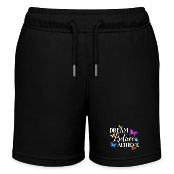 Jardin inspirant des papillons monarques - Short de jogging enfant bio Stanley/Stella - noir - Devant