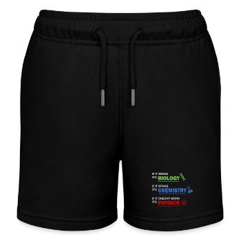 Natural sciences - Kids Organic Sweat Shorts by Stanley/Stella - black - Front