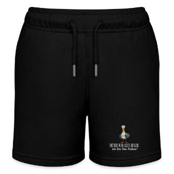 Früher war alles besser - Möwe Retro 90er Vogel - Kinder Organic Joggingshorts Mini Bolter von Stanley/Stella - Schwarz - Vorne