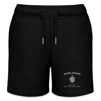 Montessori-mutter, Sanfte Erziehung, Achtsam - Kinder Organic Joggingshorts Mini Bolter von Stanley/Stella - Schwarz - Vorne