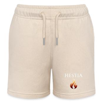 Hestia Flamme Grafik - Kinder Organic Joggingshorts Mini Bolter von Stanley/Stella - Natur - Vorne