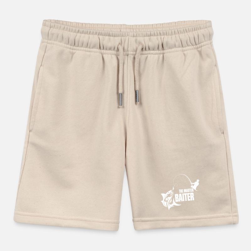 Angler Master Bait Theme Kids Organic Sweat Shorts by Stanley/Stella