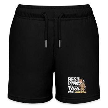 Best Beeping Dad Detectorist Saying - Kids Organic Sweat Shorts by Stanley/Stella - black - Front