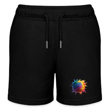 Volley-ball - Short de jogging enfant bio Stanley/Stella - noir - Devant