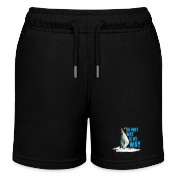 T-shirt drôle du mème Nihilist Penguin qui s’éloigne - Short de jogging enfant bio Stanley/Stella - noir - Devant