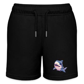Haie Hai - Kinder Organic Joggingshorts Mini Bolter von Stanley/Stella - Schwarz - Vorne