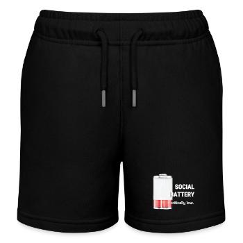 Batterie sociale – Critiquement faible - Short de jogging enfant bio Stanley/Stella - noir - Devant