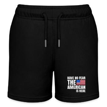 Have No Fear The American Is Here US-Amerikaner - Kids Organic Sweat Shorts by Stanley/Stella - black - Front